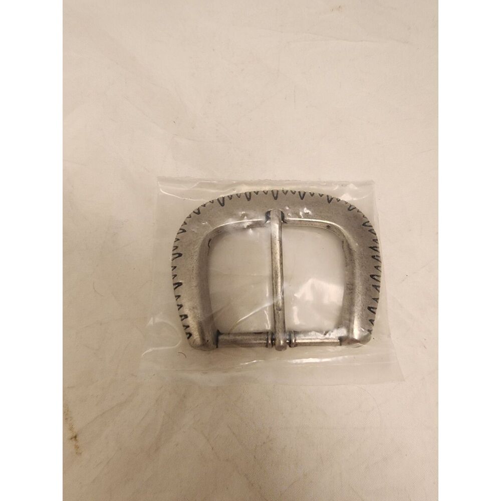 #7664 Century Canada Silver tone Belt Buckle Western 3.75 x 3.25 inch